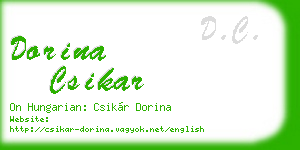 dorina csikar business card
