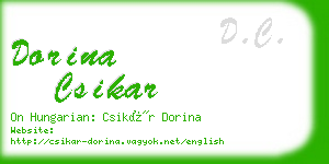 dorina csikar business card